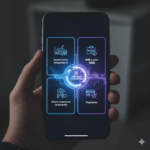 Tampilan aplikasi Fintech 2.0 Indonesia yang mencakup layanan Wealthtech, SME Lending, dan Insurtech.